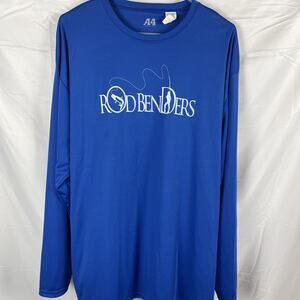 A4 Long Sleeve XL Shirt Men's Blue RodBenders Snook Fishing Used